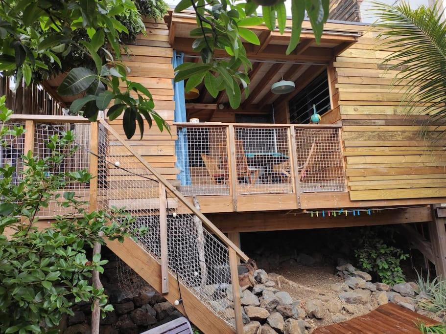 Bungalow Ecologique Avec Toilettes Seches Leu Kabanon Vue Mer Saint-Leu Luaran gambar