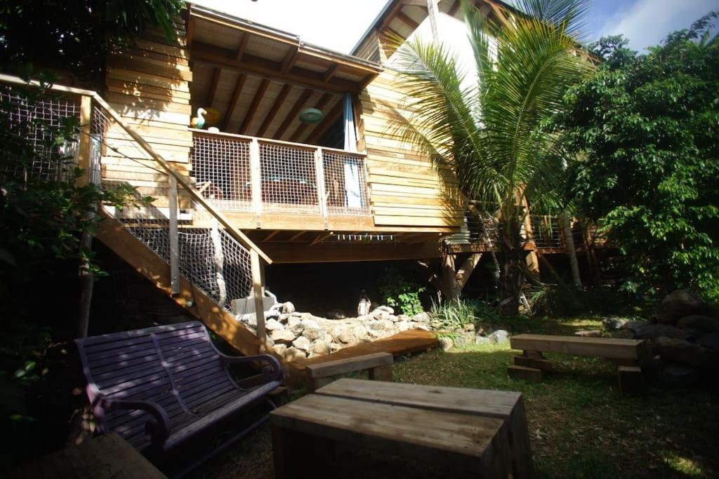 Bungalow Ecologique Avec Toilettes Seches Leu Kabanon Vue Mer Saint-Leu Luaran gambar